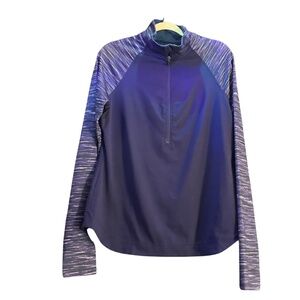 ExerTek Purple Quarter Zip Athletic Top, Large | Running, Workout